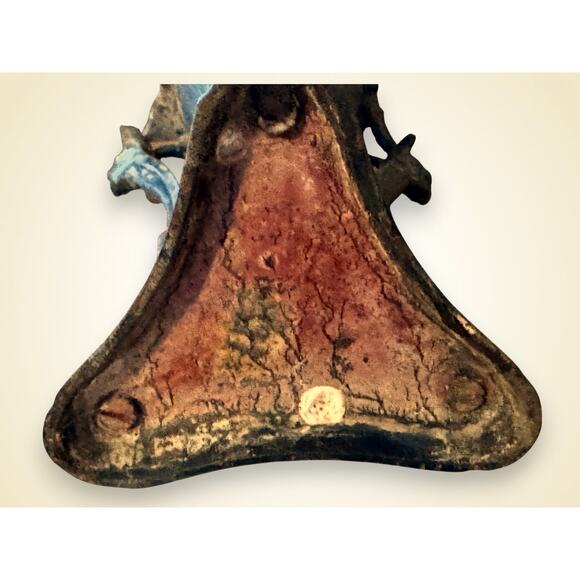 Antique Ram Head Neoclassical Tripod Incense Burner Urn 9 Inch - Picture 10 of 11